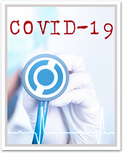 COVID-19 in front of medical worker